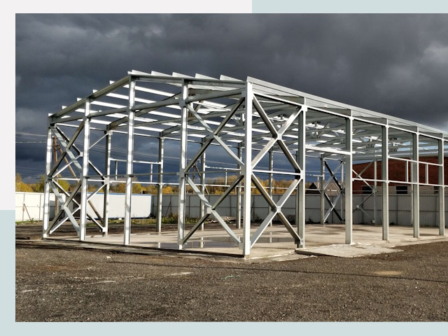 Двускатные ангары в Раменское от 608 руб. за квадрат