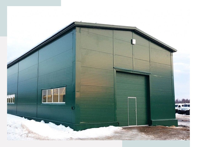 Двускатные ангары в Раменском