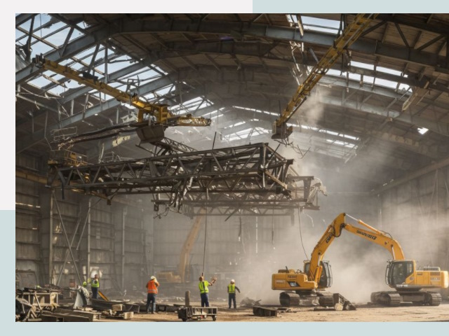 Демонтаж ангаров в Раменском от 608 руб. за м²